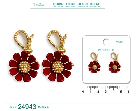 PENDIENTE DE FLOR
