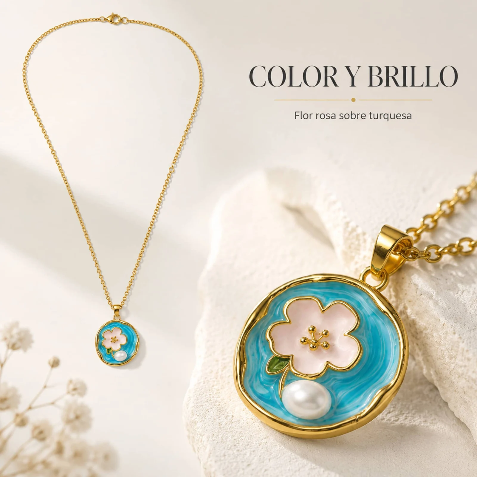 COLGANTE CHAPADO ORO 14K CON CIRCONITA