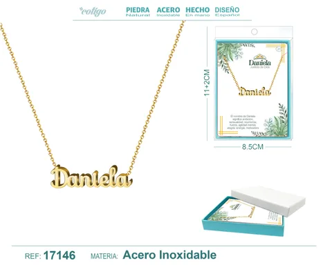 COLLAR DANIELA ACERO COLOR DORADO