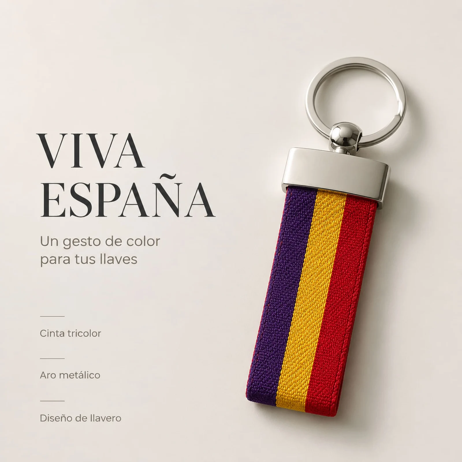 LLAVERO BANDERA ESPAÑA DE CINTA