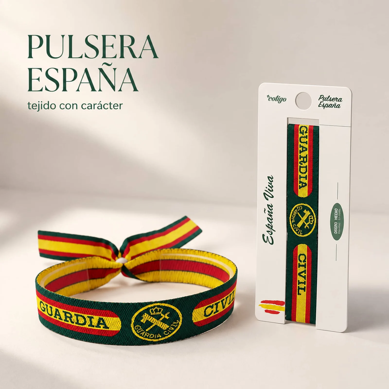 PULSERA ESPAÑA TEJIDO-GUARDIA CIVIL