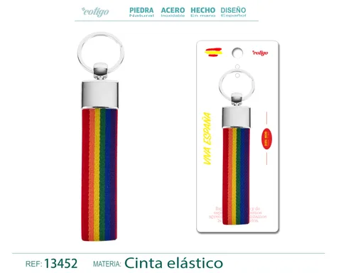 LLAVERO BANDERA ESPAÑA DE CINTA ELÁSTICA