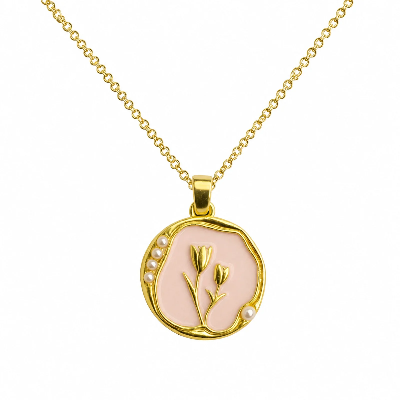COLGANTE CHAPADO ORO 14K CON CIRCONITA