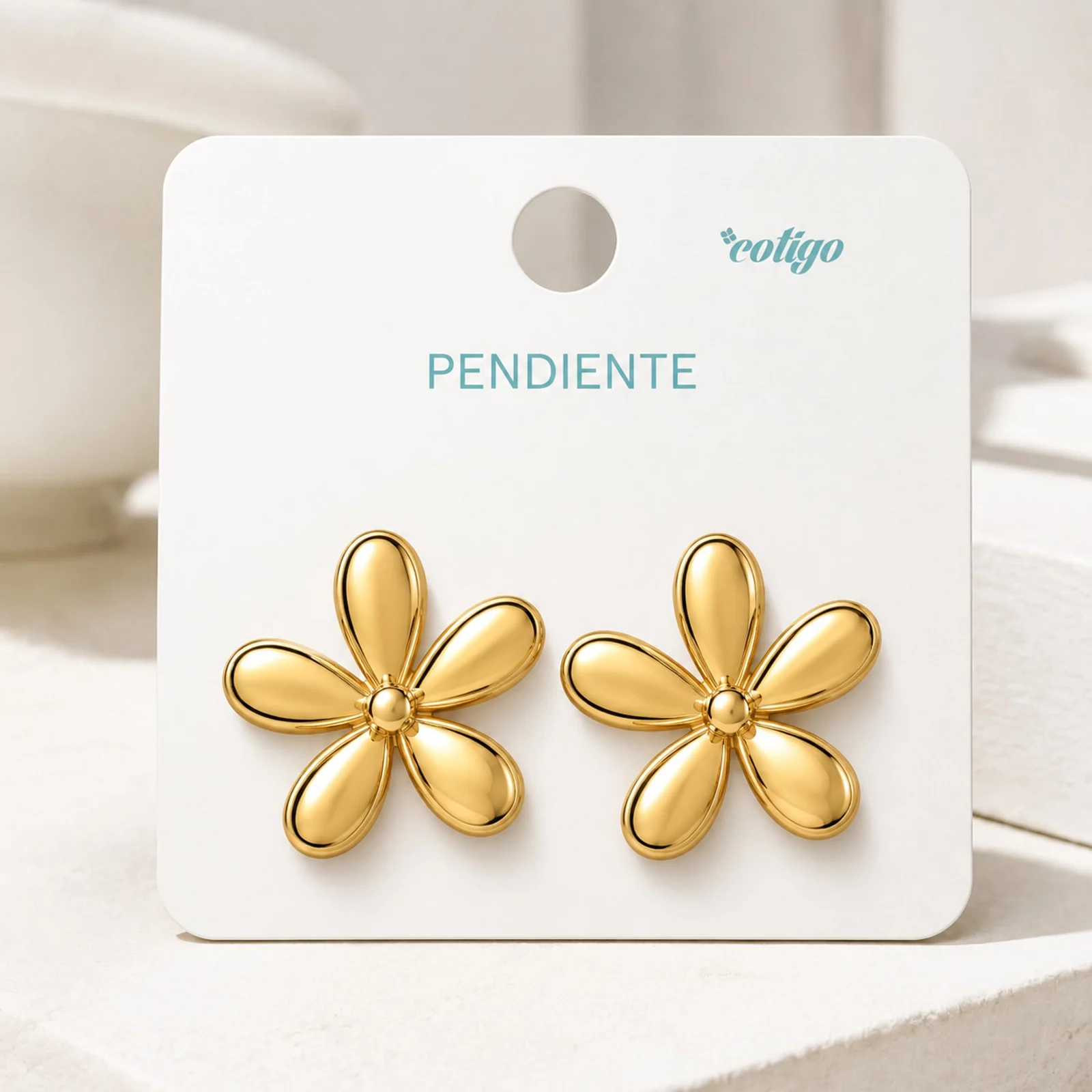 Pendiente de Plástico Metalizado