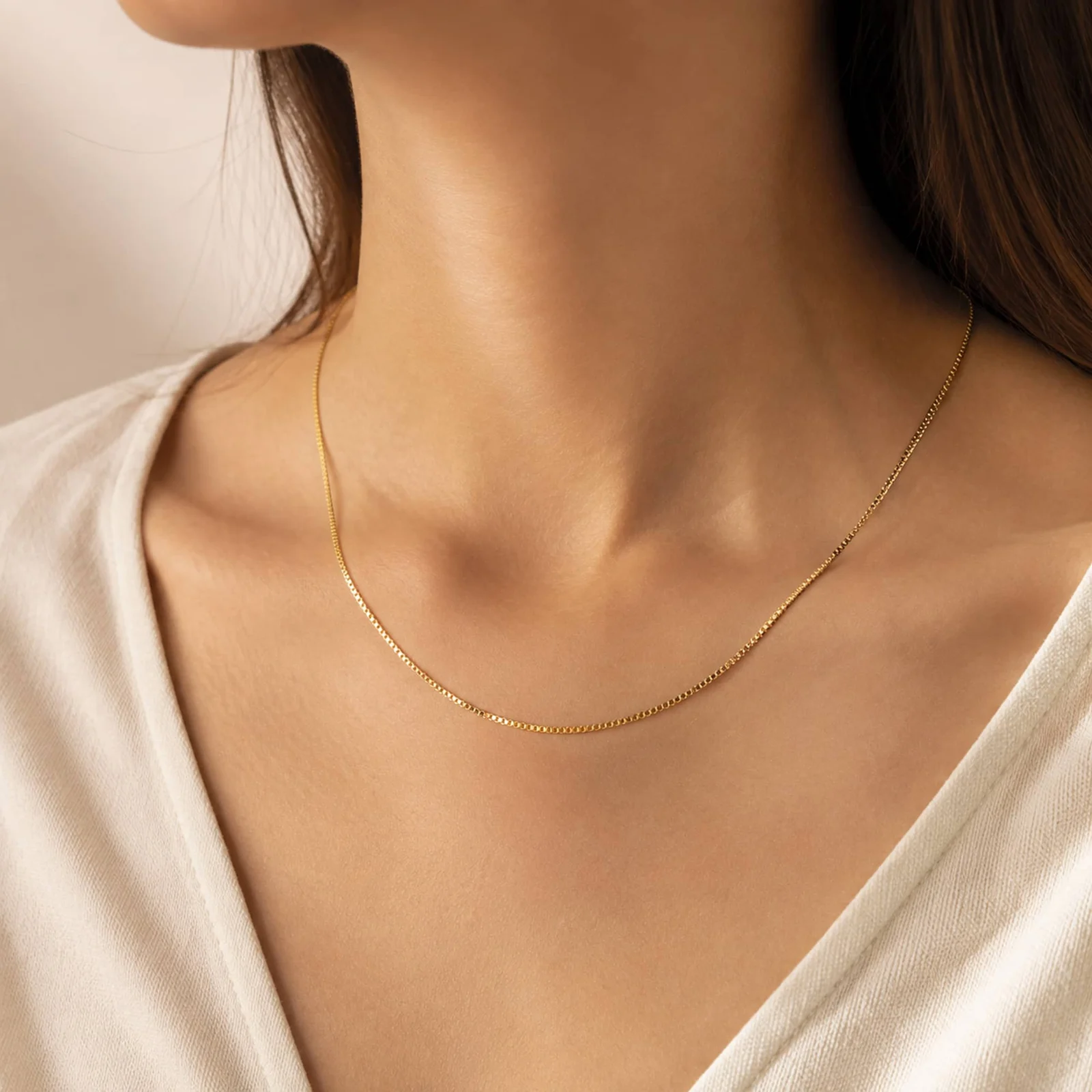 COLLAR DE CADENA ACERO DORADO