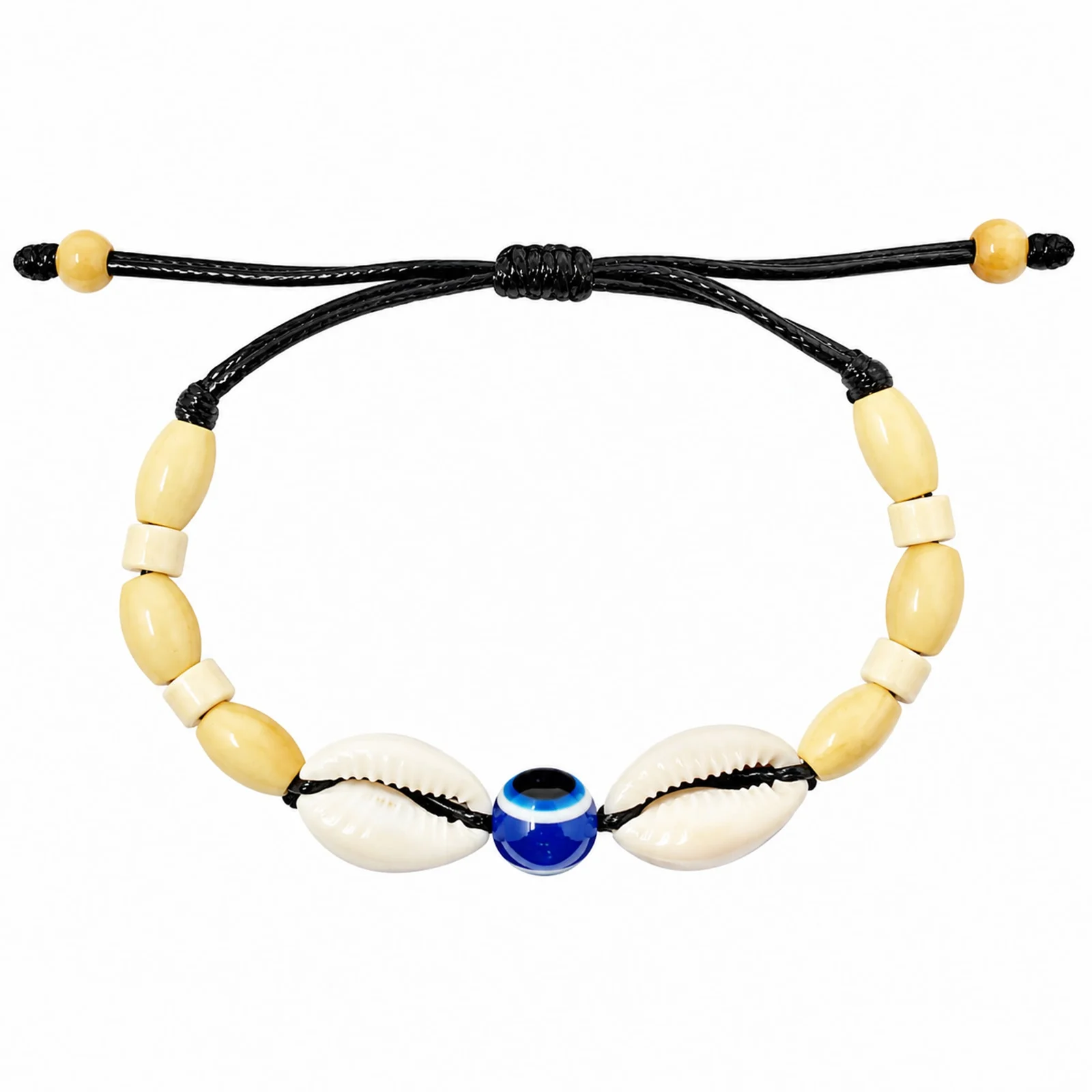 PULSERA HILO ENCERADO DE CONCHA