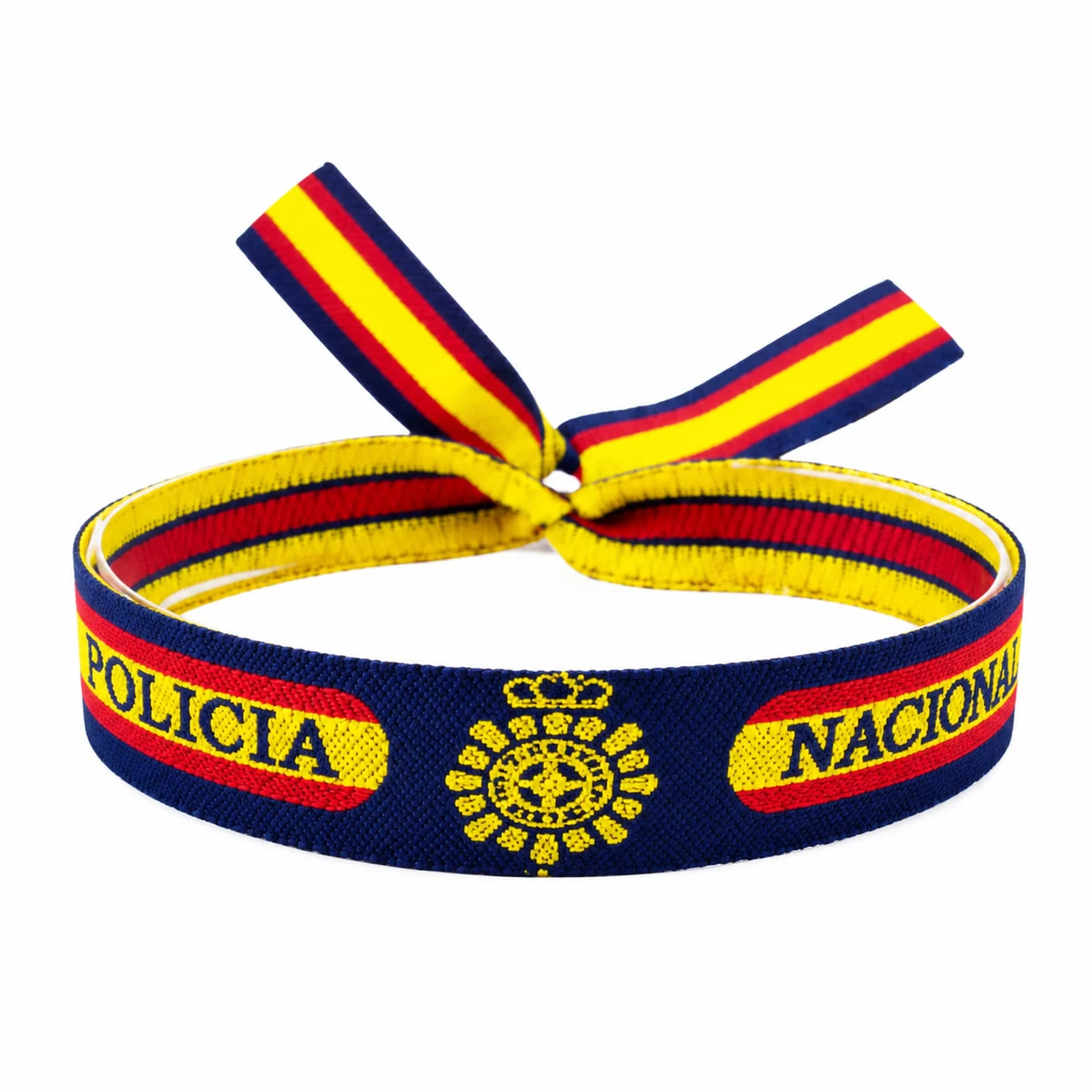 PULSERA ESPAÑA TEJIDO-POLICIA NACIONAL
