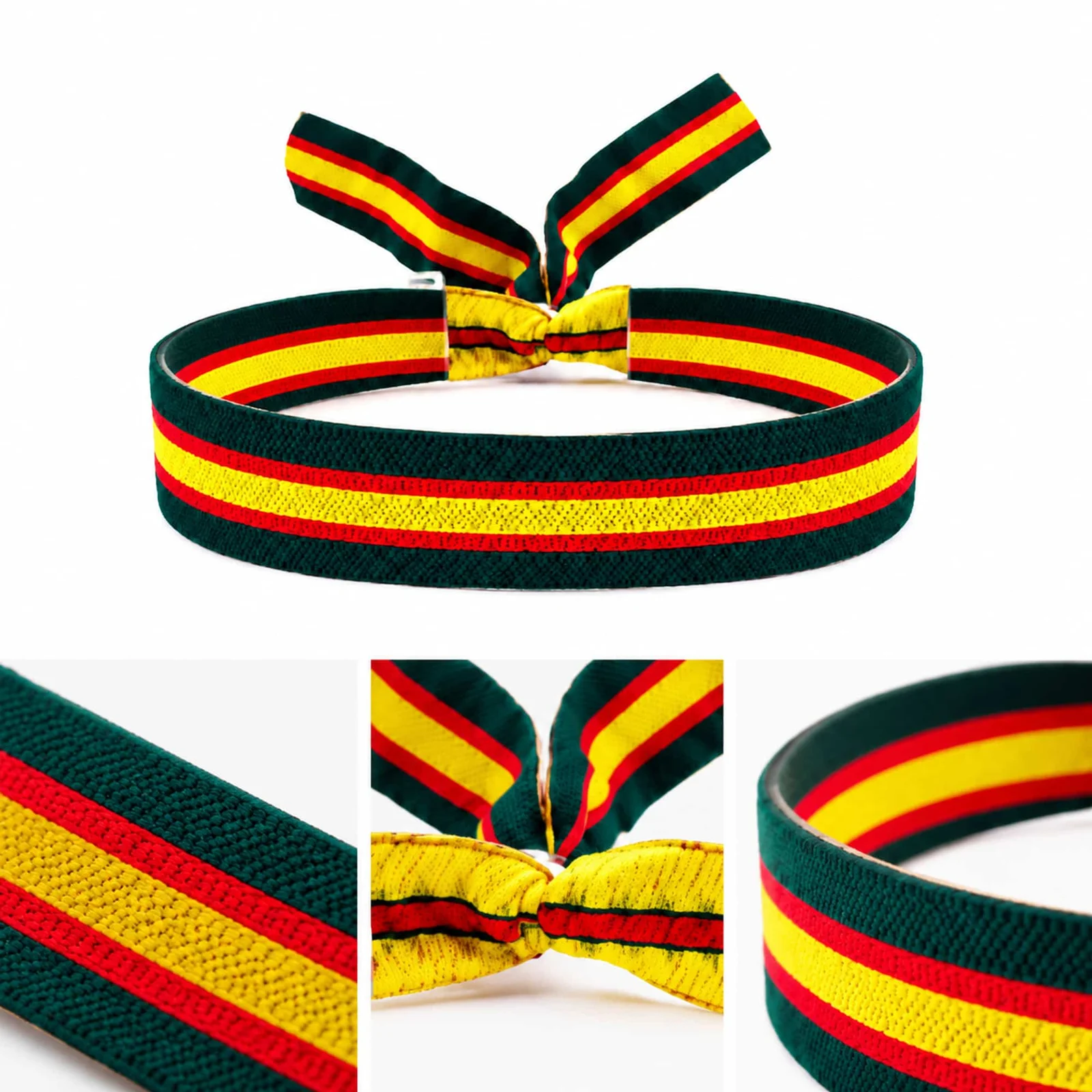 PULSERA ESPAÑA TEJIDO-VERDE