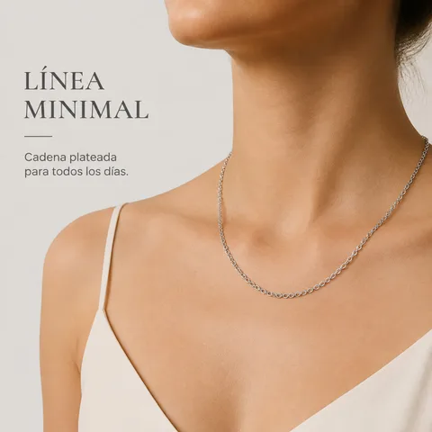 COLLAR DE CADENA ACERO PLATEADO