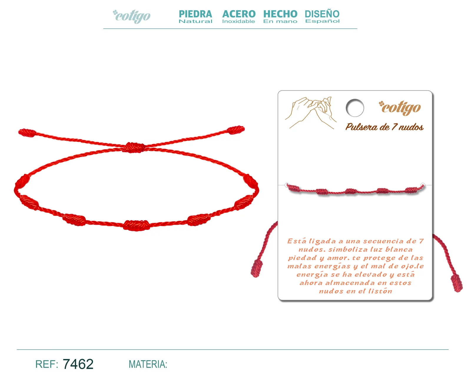 PULSERA 7 NUDOS 1PCS
