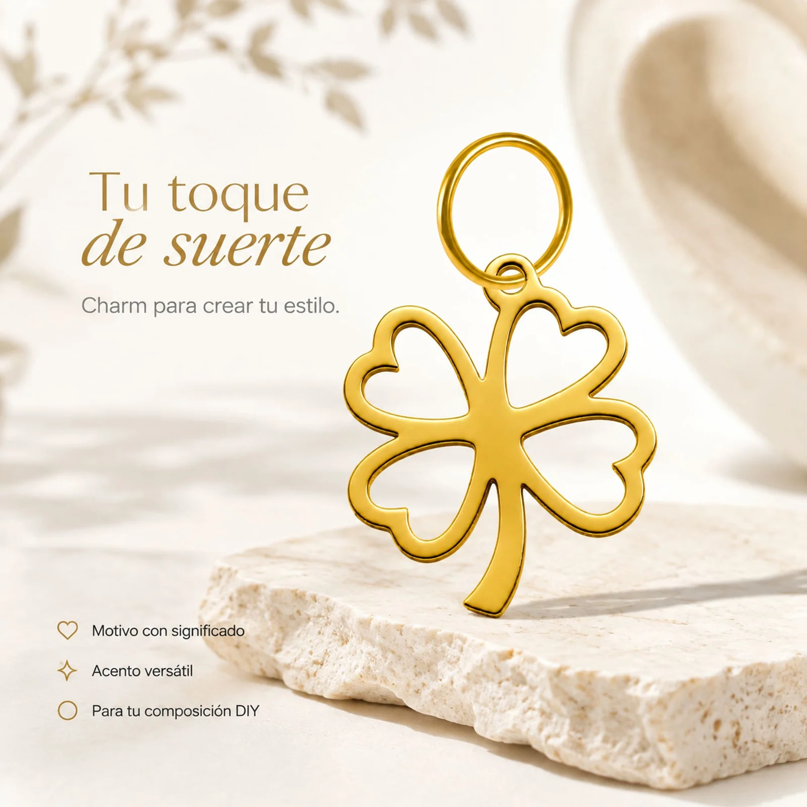 CHARM ACERO INOXIDABLE COLOR DORADO