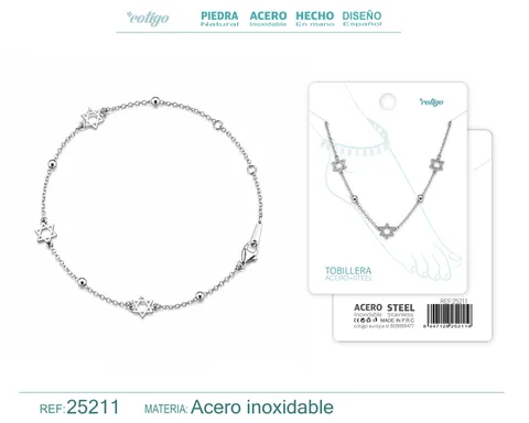 TOBILLERA ACERO INOXIDABLE