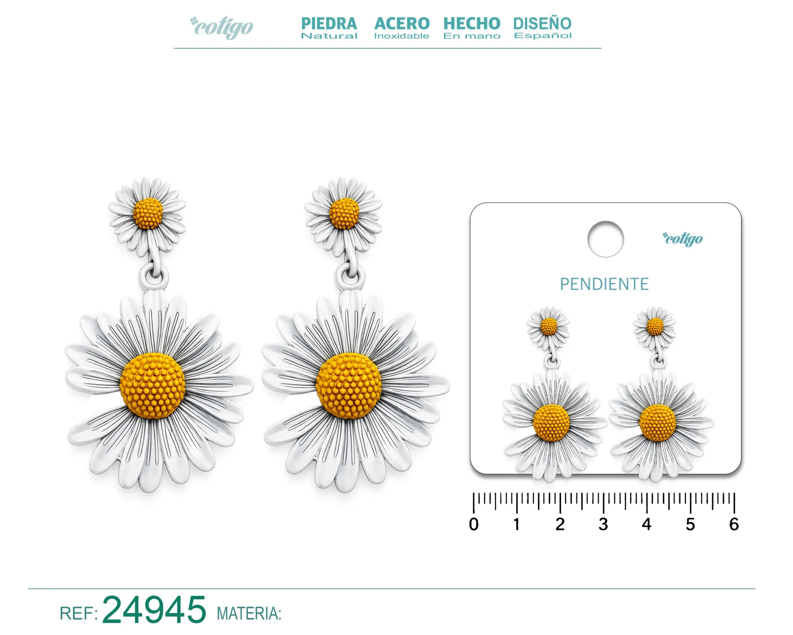 PENDIENTE DE FLOR