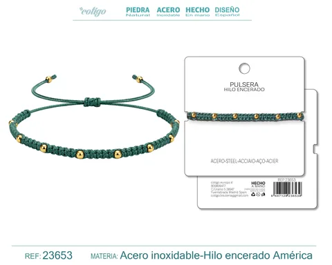 PULSERA HILO ENCERADO