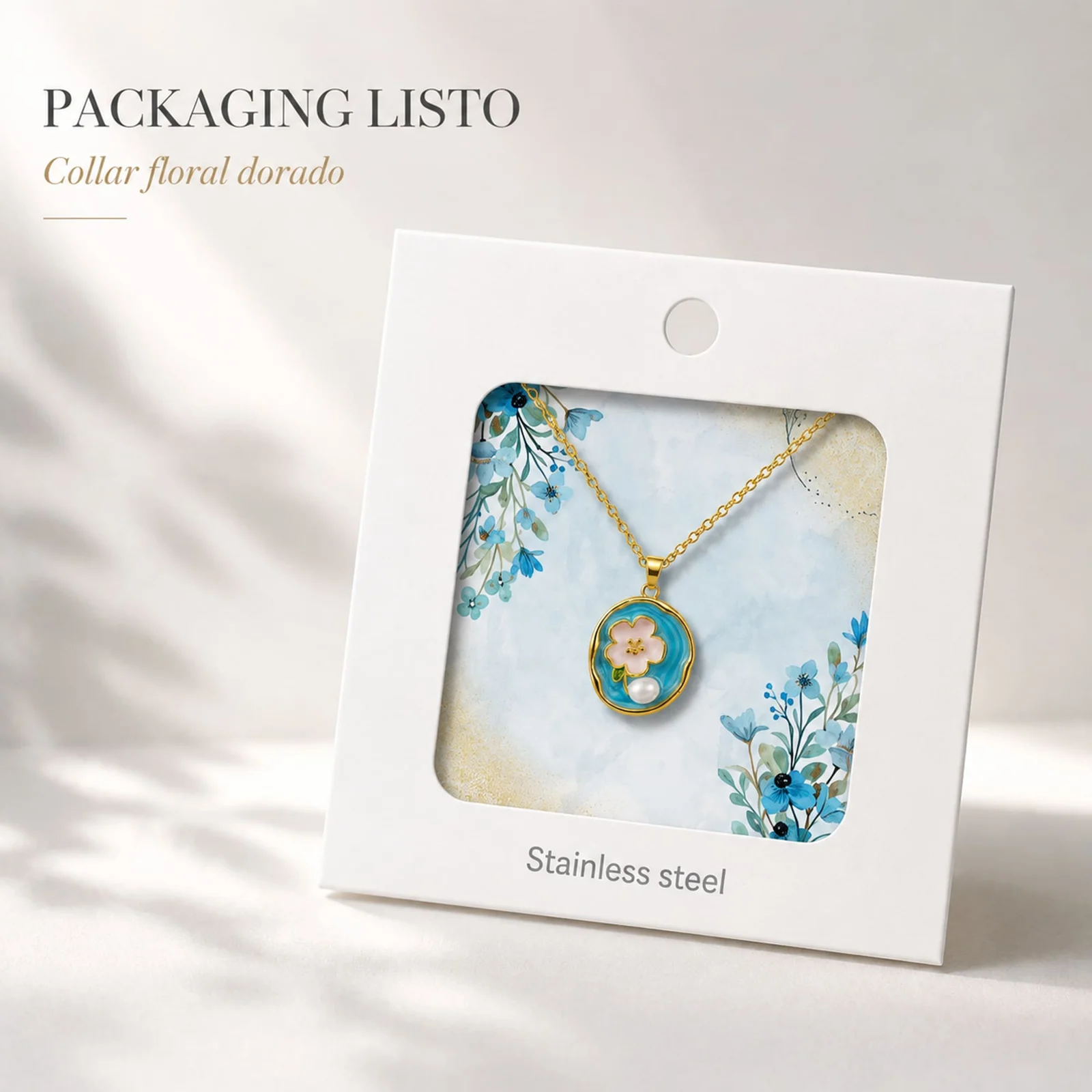 COLGANTE CHAPADO ORO 14K CON CIRCONITA