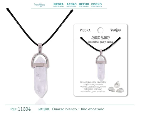 COLGANTE PUNTO CUARZO BLANCO