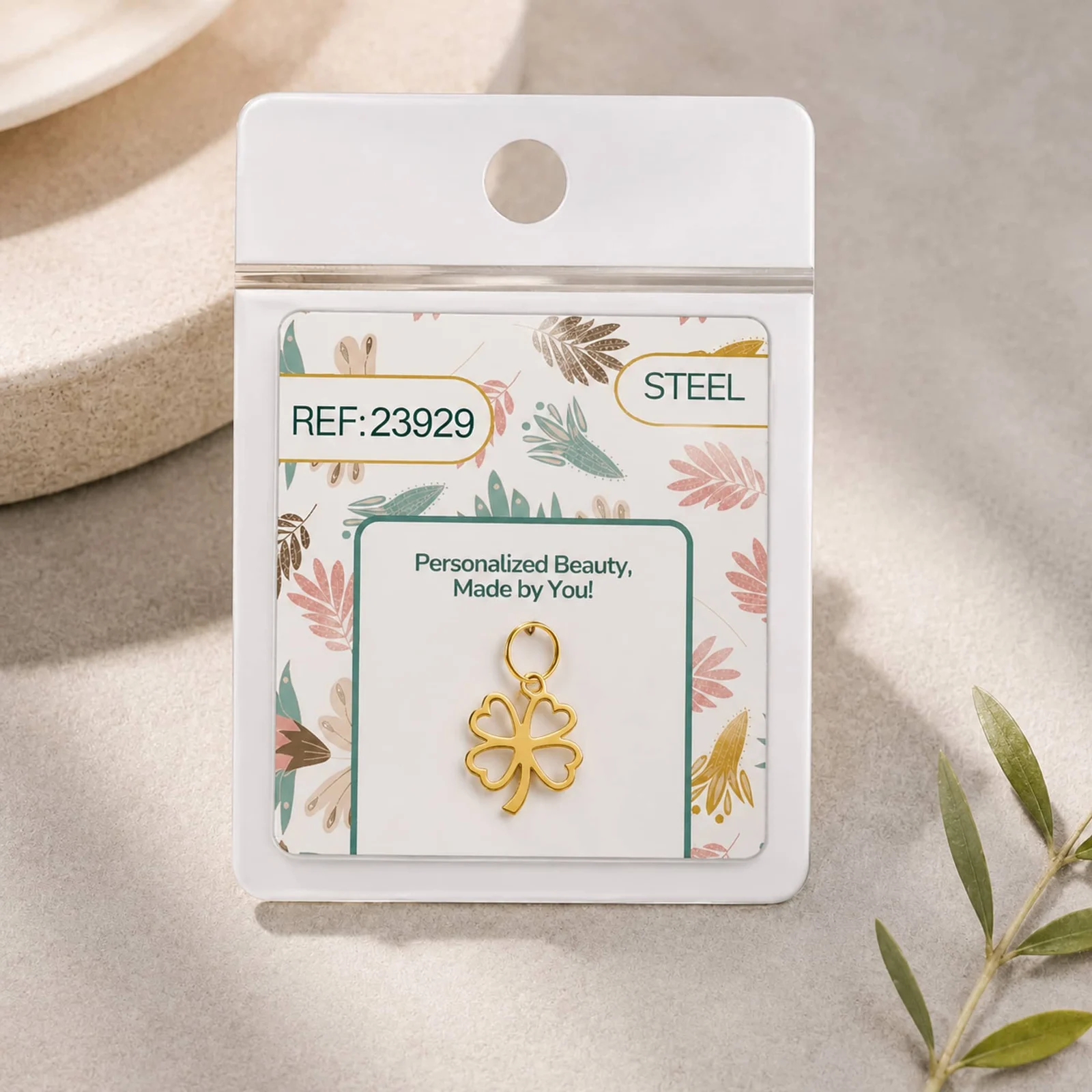 CHARM ACERO INOXIDABLE COLOR DORADO