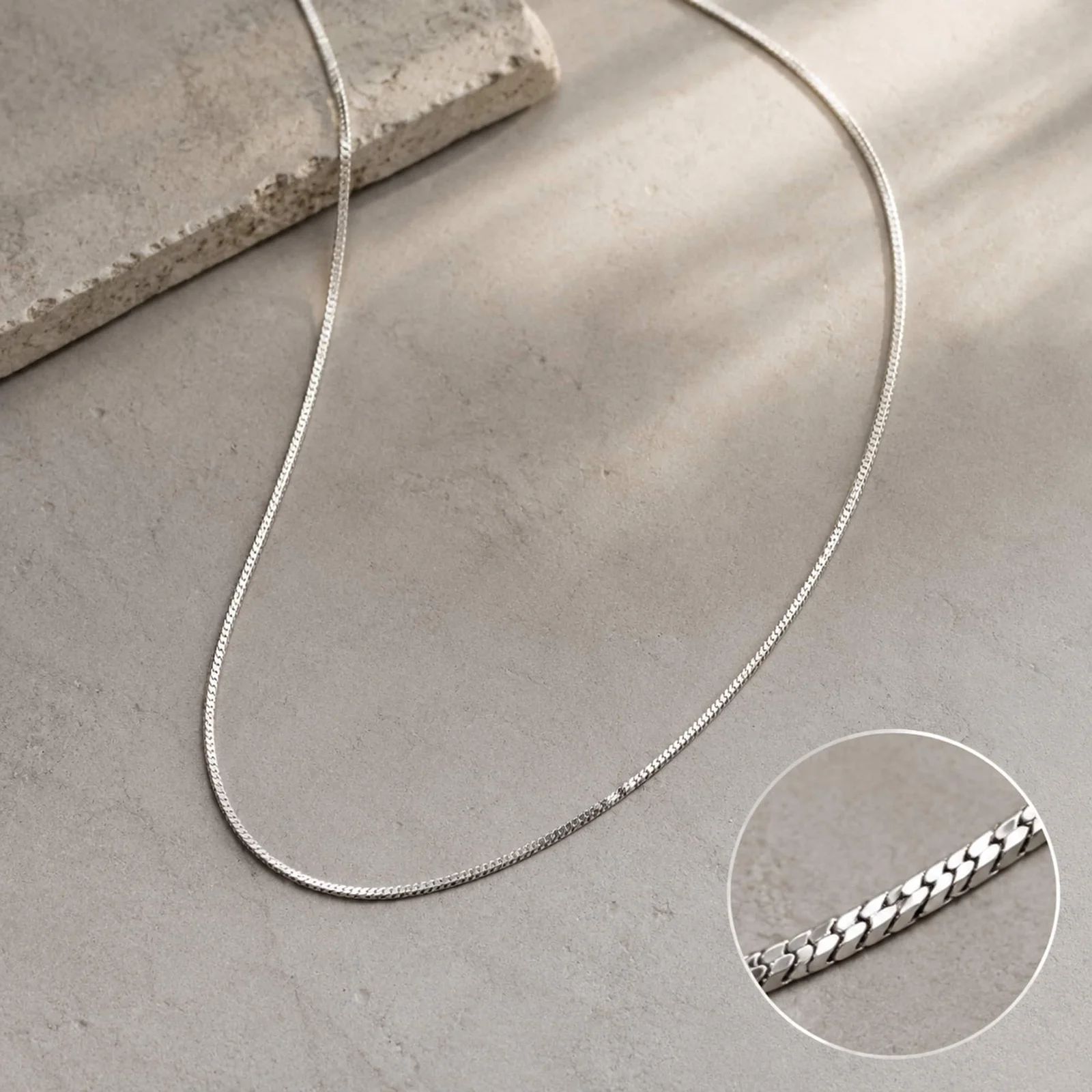 COLLAR DE CADENA ACERO PLATEADO
