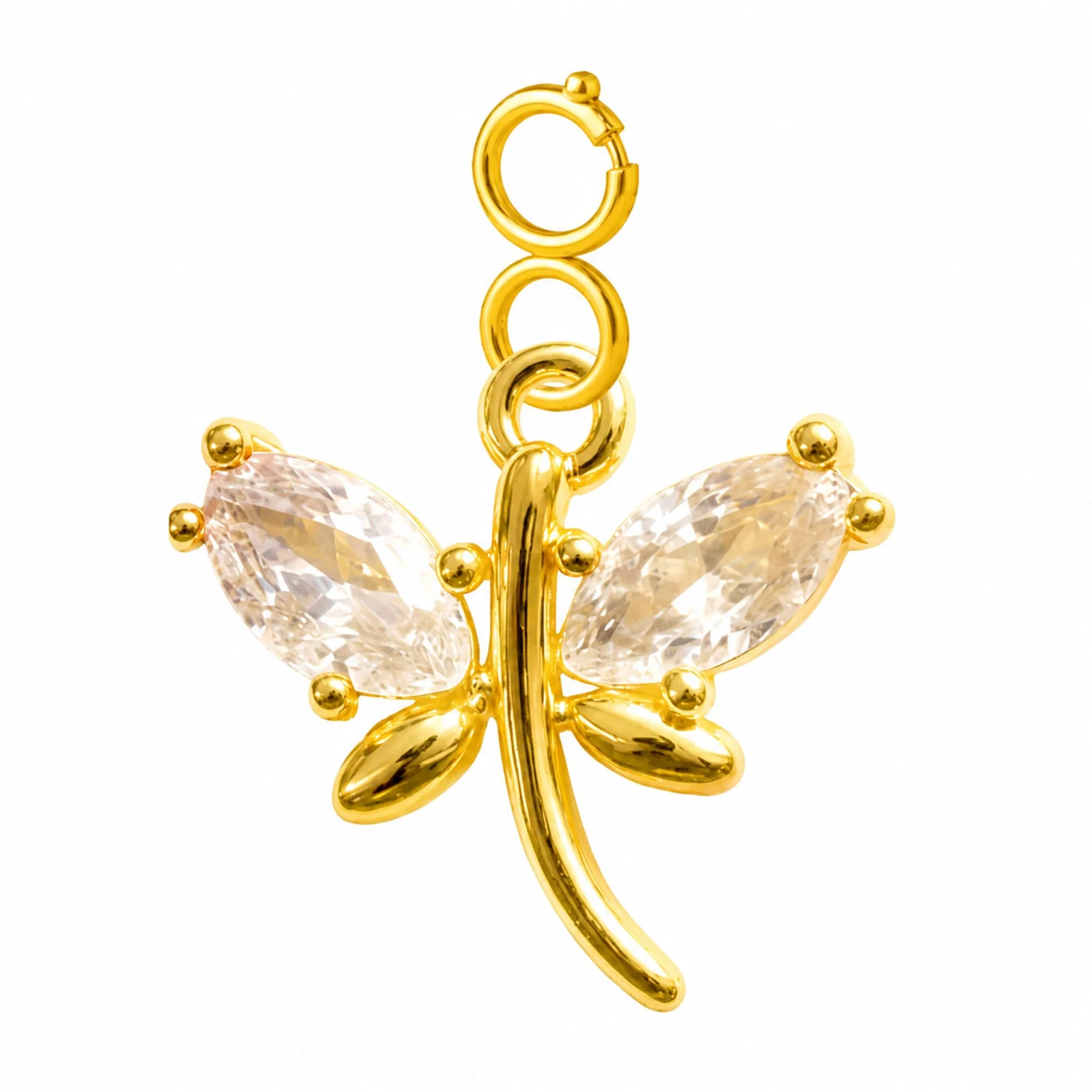 CHARM DE COBRE CHAPADO A ORO 14K CON CIRCONITA-CON CIERRE