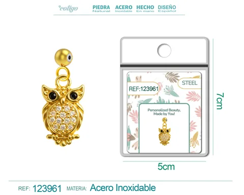 CHARM DE COBRE CHAPADO ORO 14K CON CIRCONITA-CON BOLA DE GOMA