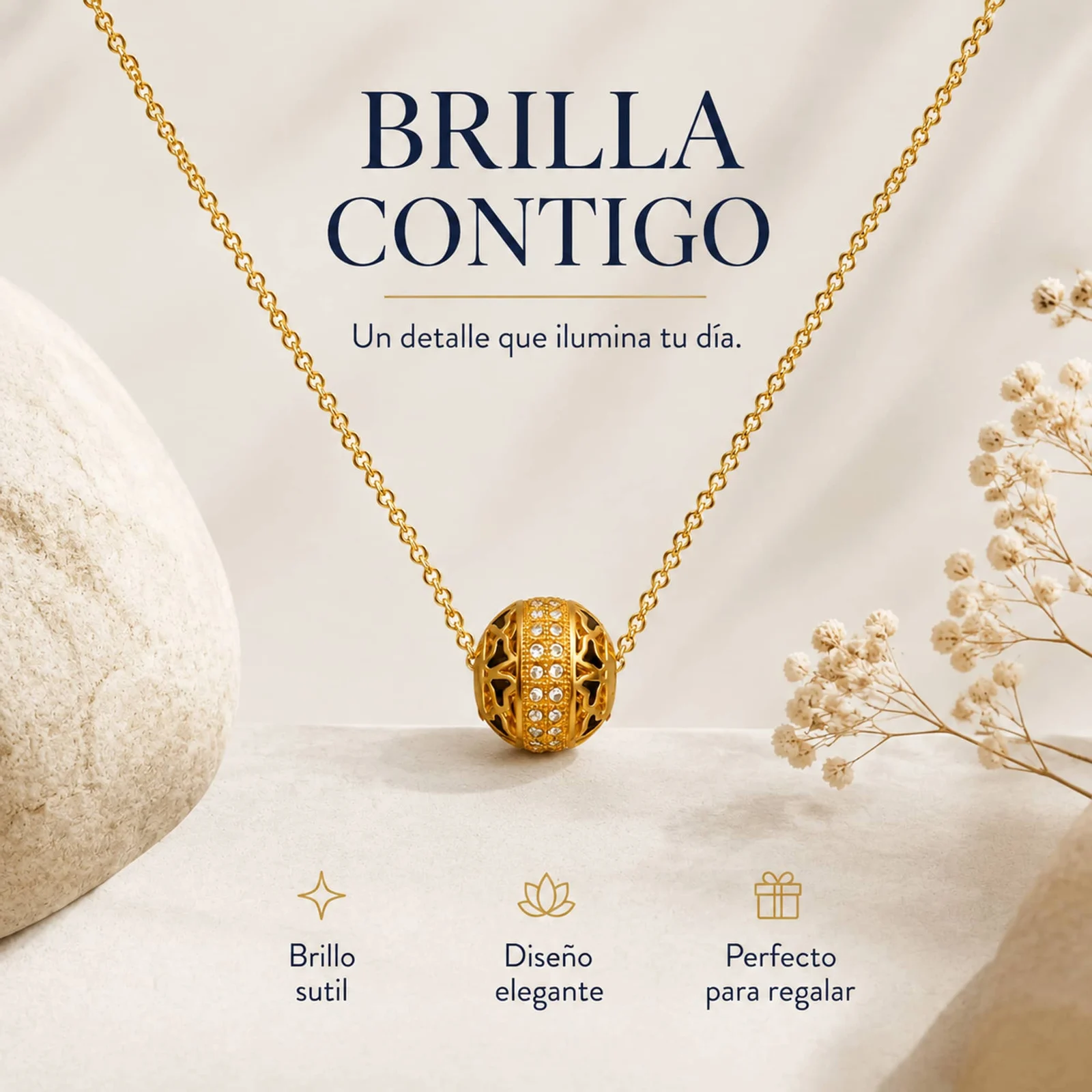 COLGANTE CHAPADO ORO 14K CON CIRCONITA