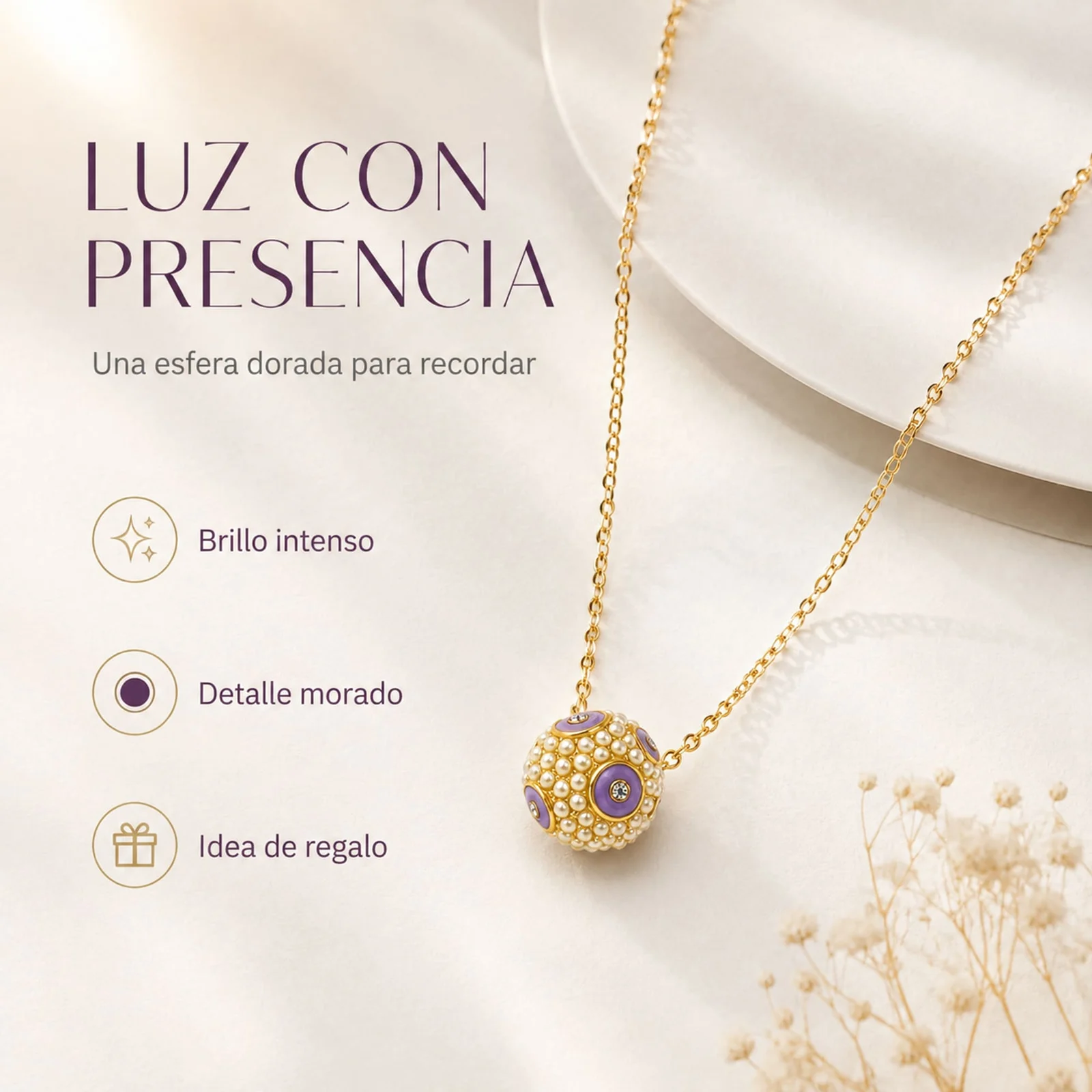 COLGANTE CHAPADO ORO 14K CON CIRCONITA