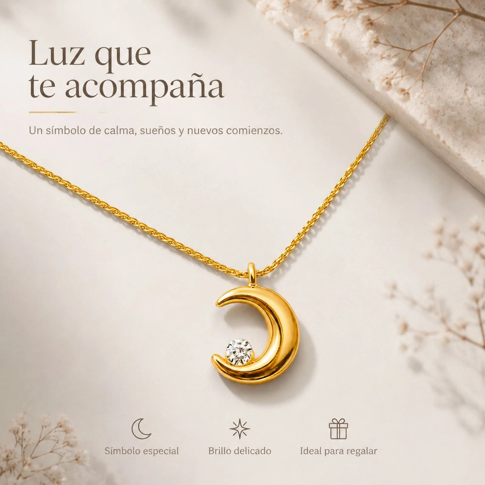 COLLAR ACERO INOXIDABLE CON SOBRE