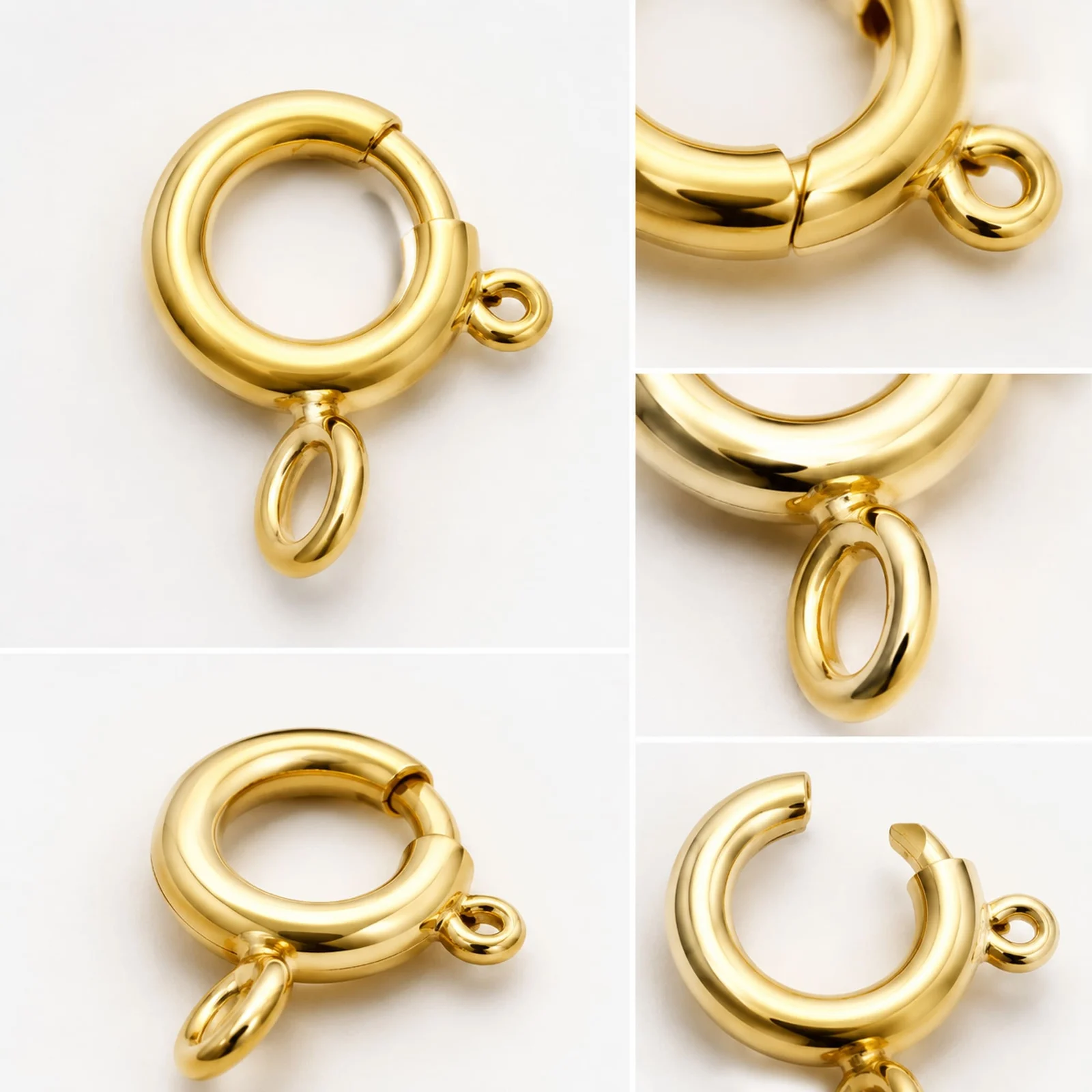 CIERRE 5MM ACERO COLOR DORADO PARA CHARM