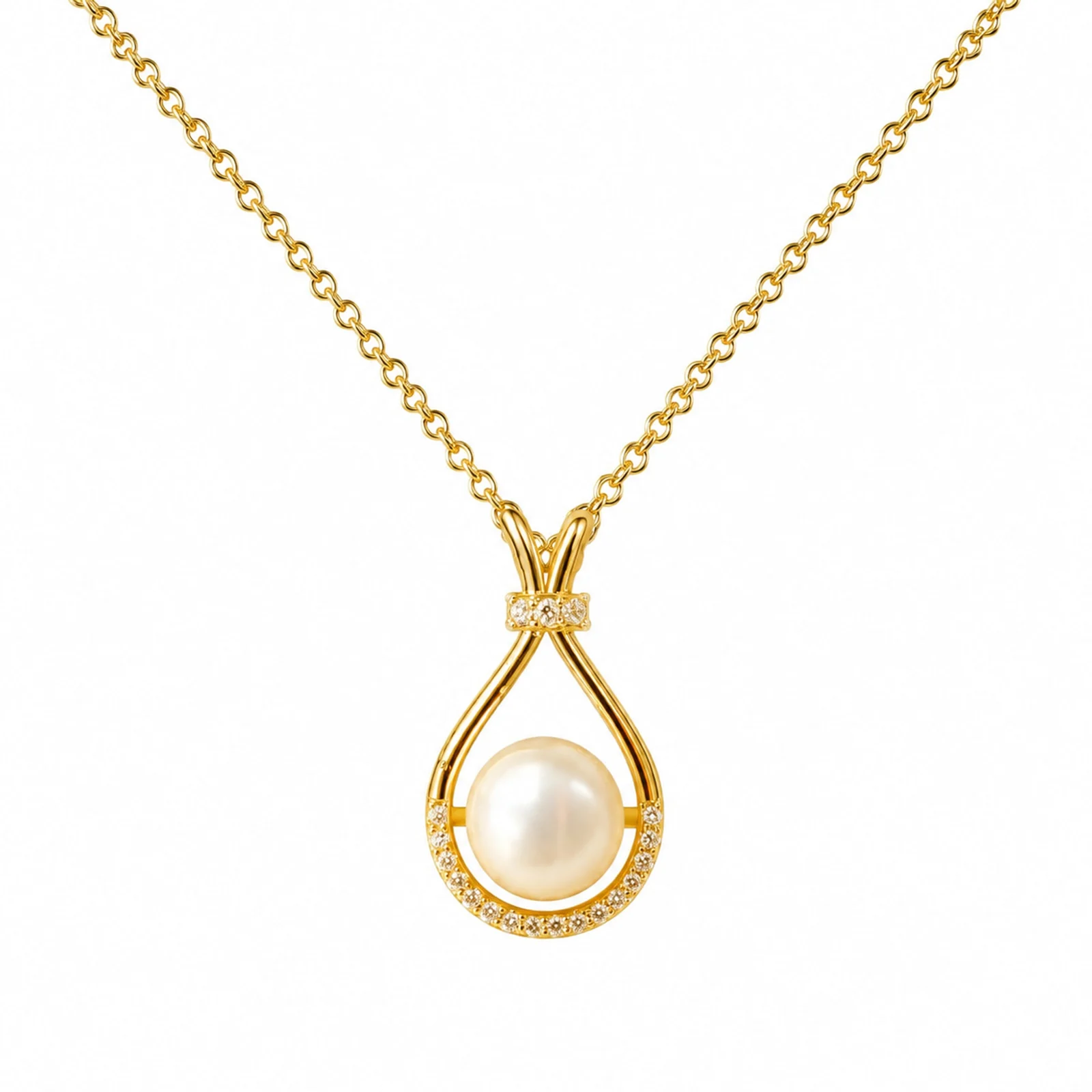 COLGANTE CHAPADO ORO 14K CON CIRCONITA