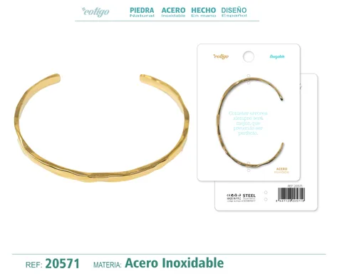 BRAZALETE ACERO COLOR DORADO
