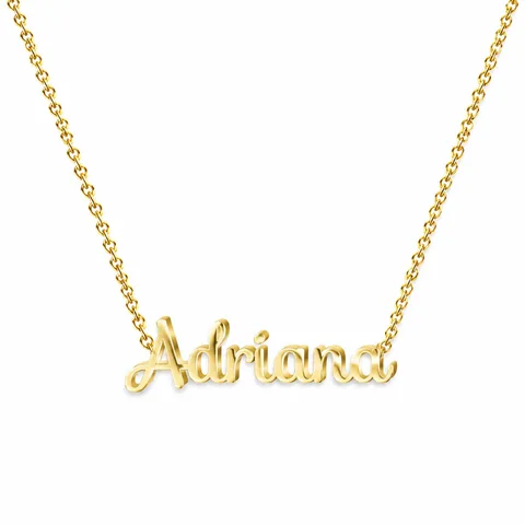 01A COLLAR NOMBRE- ADRIANA -ACERO DORADO