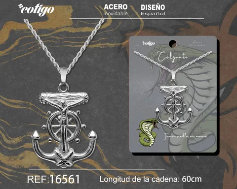COLGANE HOMBRE ACERO COLOR PLATEADO