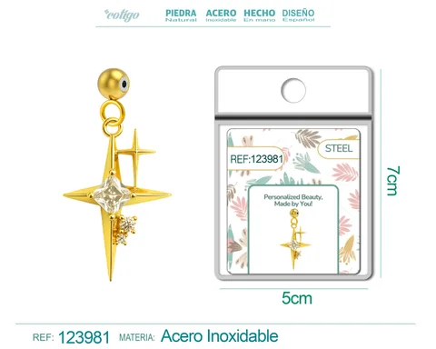CHARM DE COBRE CHAPADO ORO 14K CON CIRCONITA-CON BOLA DE GOMA