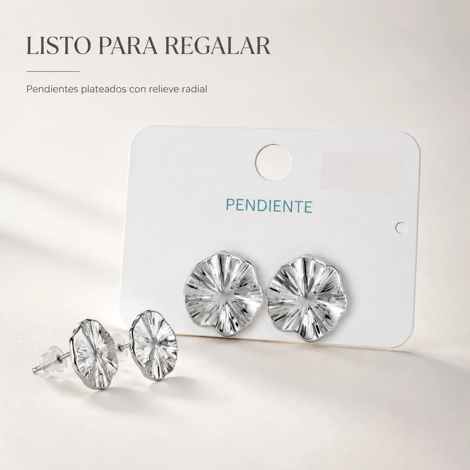 Pendiente de Plástico Metalizado