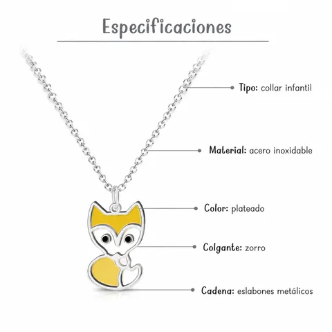 COLLAR NIÑA ACERO COLOR PLATEADO