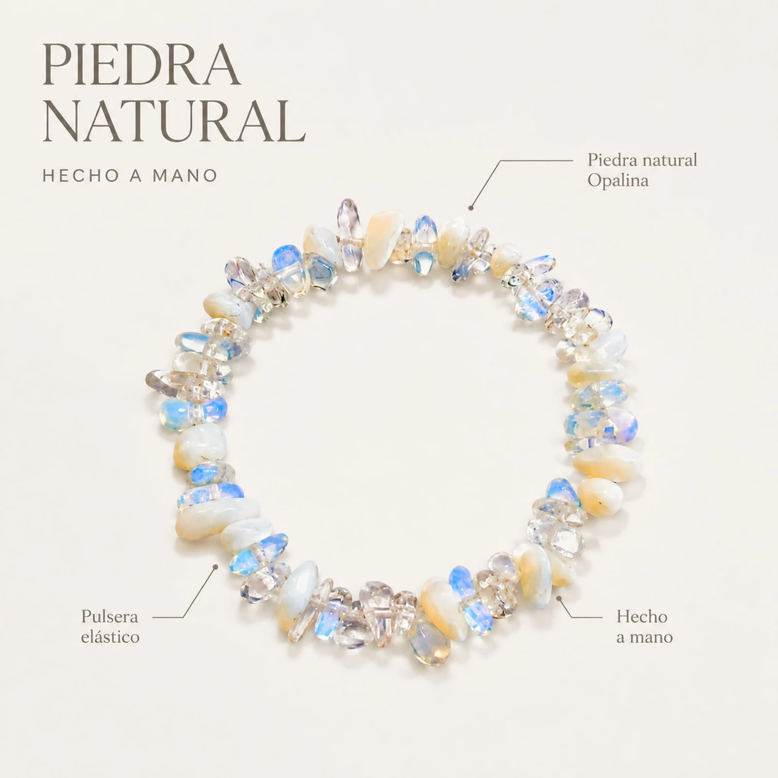Pulsera Piedra natural Opalina