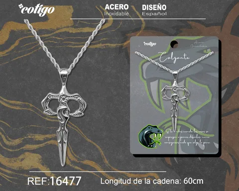 COLGANE HOMBRE ACERO COLOR PLATEADO