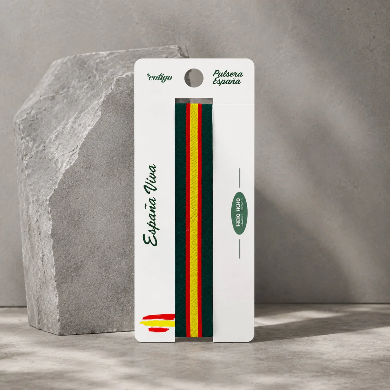 PULSERA ESPAÑA TEJIDO-VERDE