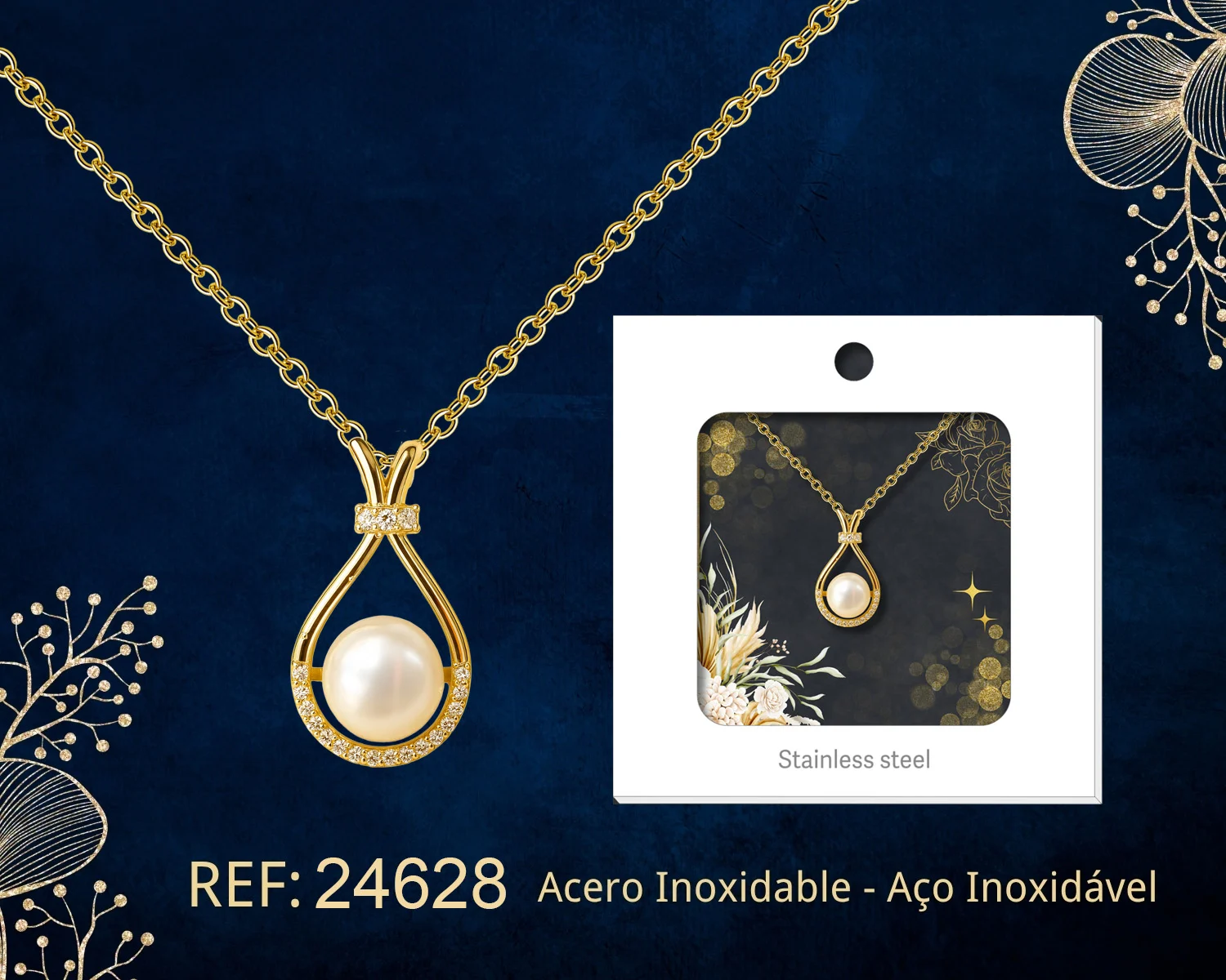 COLGANTE CHAPADO ORO 14K CON CIRCONITA
