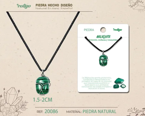 COLGANTE PIEDRA NATURAL- MALAQUITA