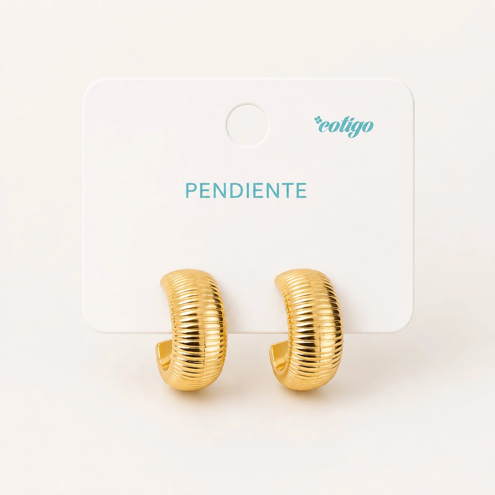 Pendiente de Plástico Metalizado