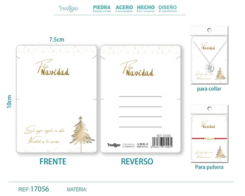 TARJETA DE NAVIDAD PARA BISUTERIA