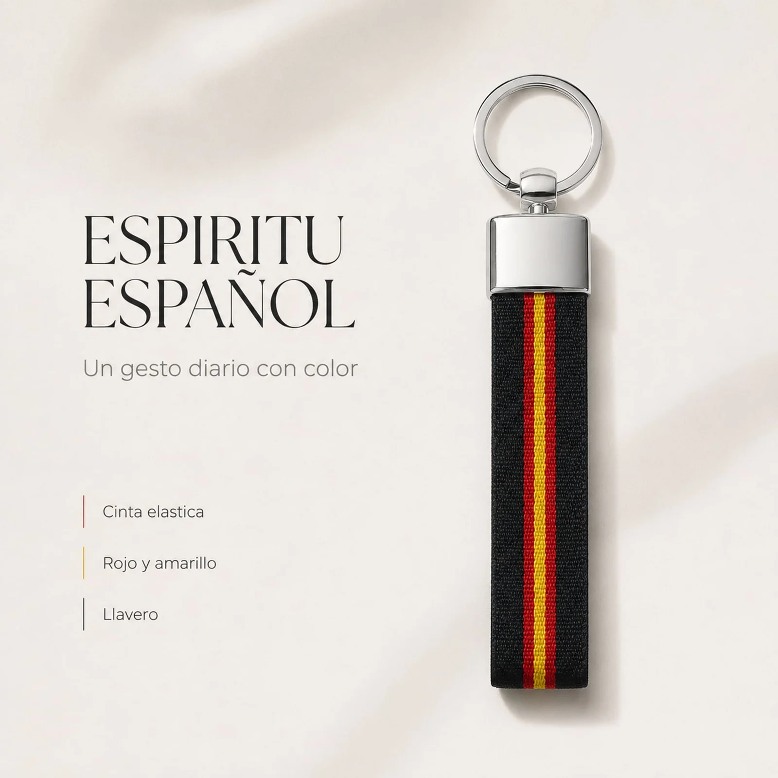 LLAVERO BANDERA ESPAÑA DE CINTA ELÁSTICA