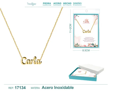 COLLAR CARLA ACERO COLOR DORADO