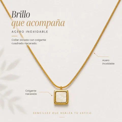 COLLAR ACERO INOXIDABLE CON SOBRE