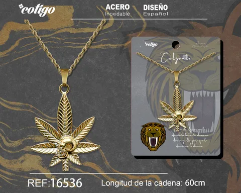 COLGANE HOMBRE ACERO COLOR DORADO