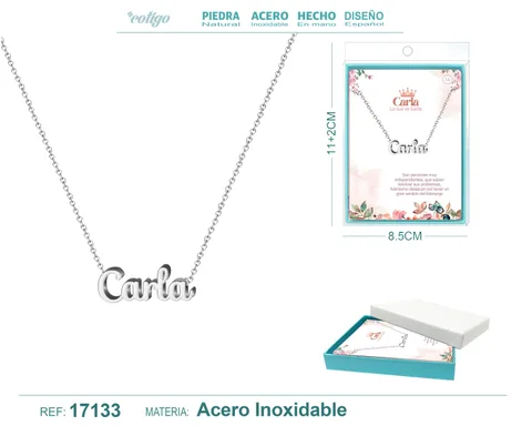 COLLAR CARLA ACERO COLOR PLATEADO