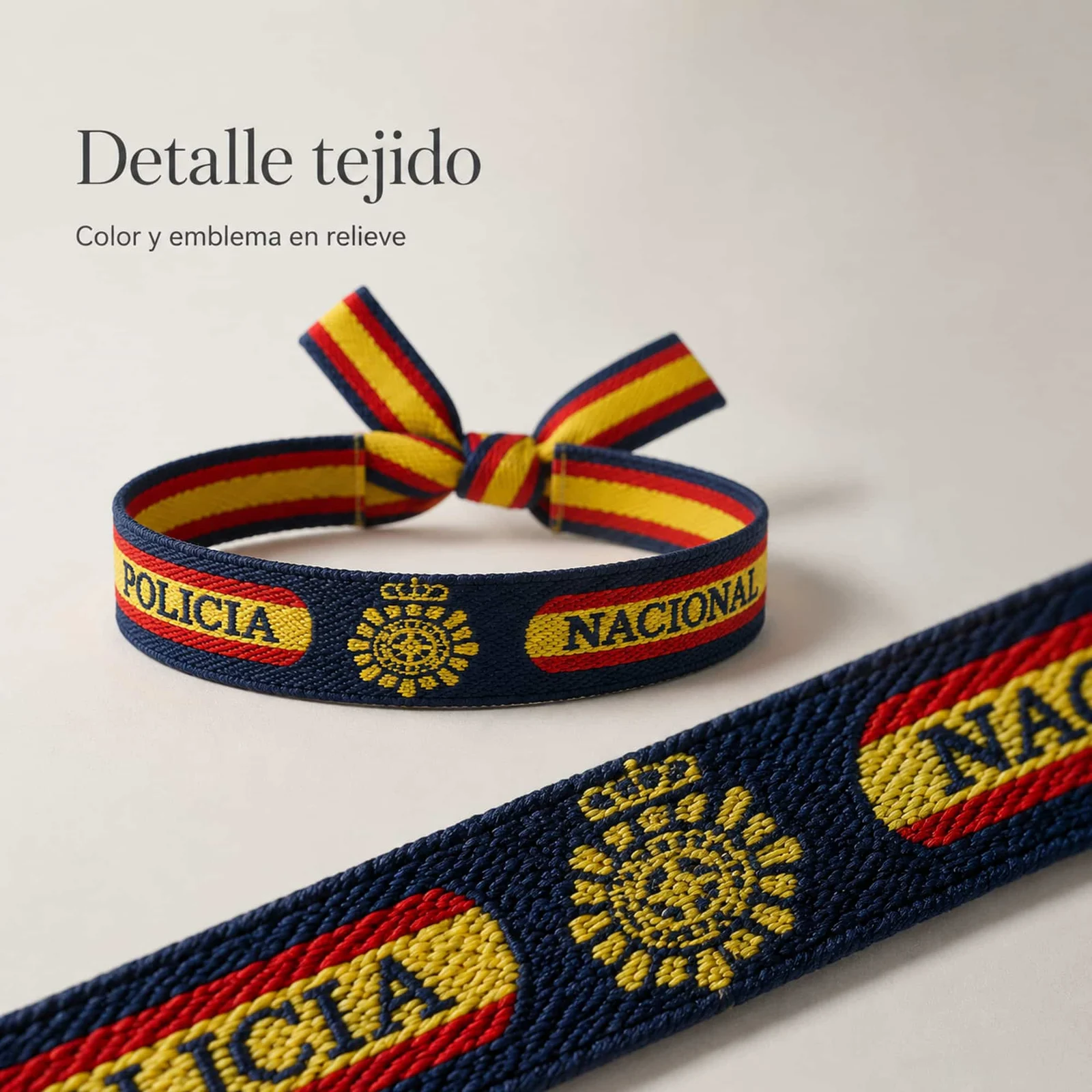 PULSERA ESPAÑA TEJIDO-POLICIA NACIONAL