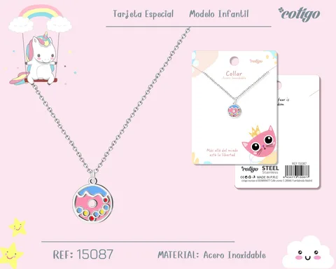 COLLAR NIÑA ACERO COLOR PLATEADO