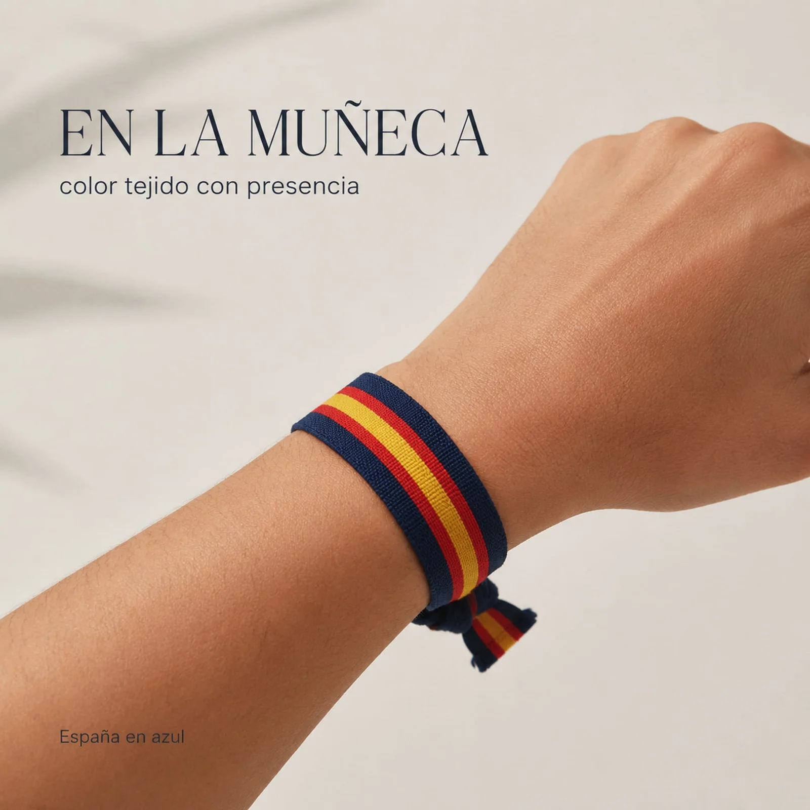 PULSERA ESPAÑA TEJIDO-AZUL